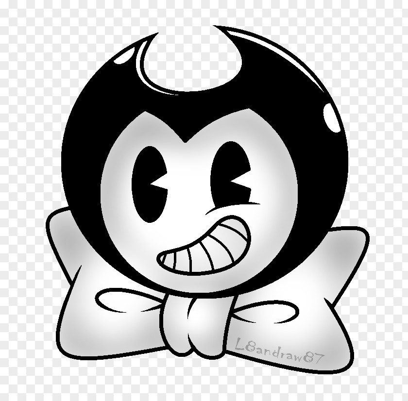 Scary Face Bendy And The Ink Machine Cuphead Drawing YouTube TheMeatly Games PNG