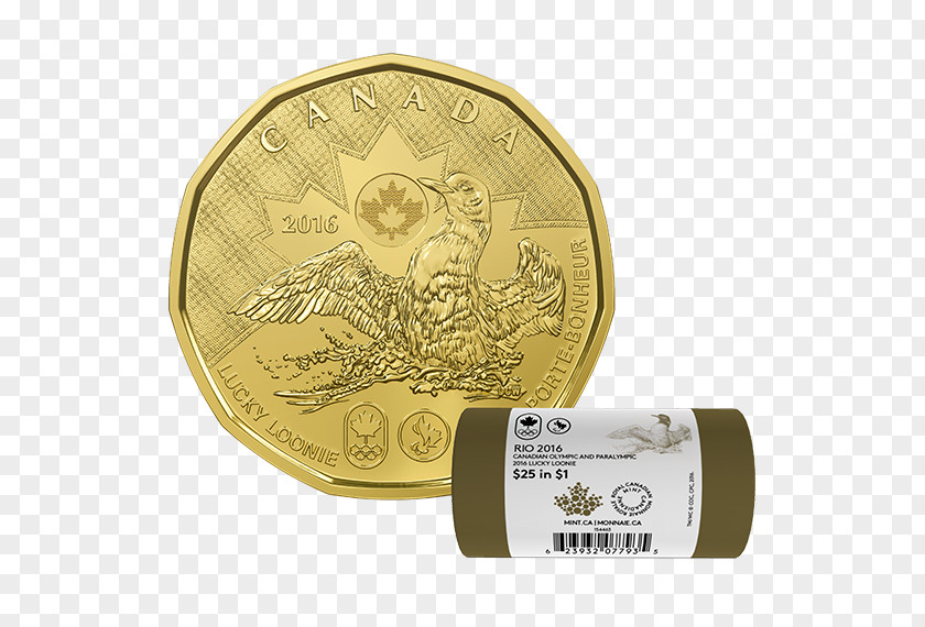 Canada Loonie Dollar Coin Royal Canadian Mint PNG