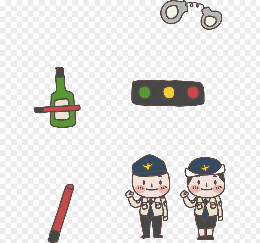 Traffic Police Drawing Illustration PNG