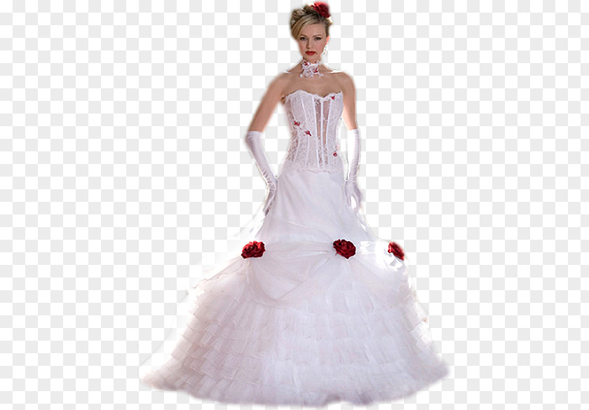 Dress Wedding Ball Gown Woman Bride PNG