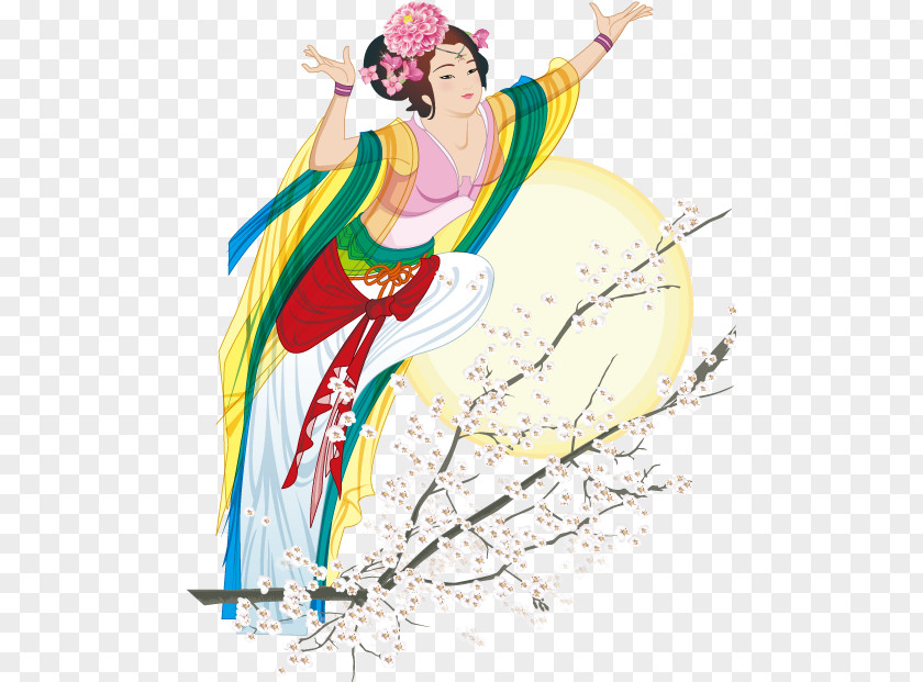 Fairy Moon Change Mid-Autumn Festival Clip Art PNG