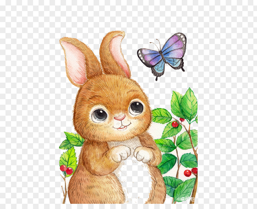 Cartoon Rabbit Drawing Blockchain Software PNG