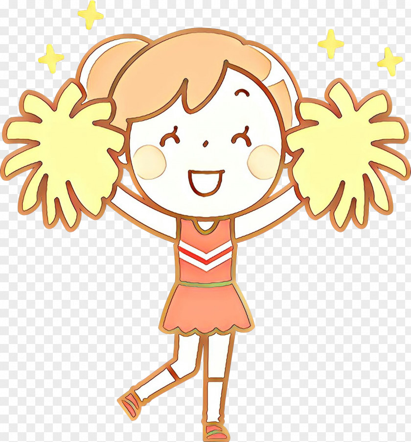 Child Art Gesture Cheerleading Cartoon PNG