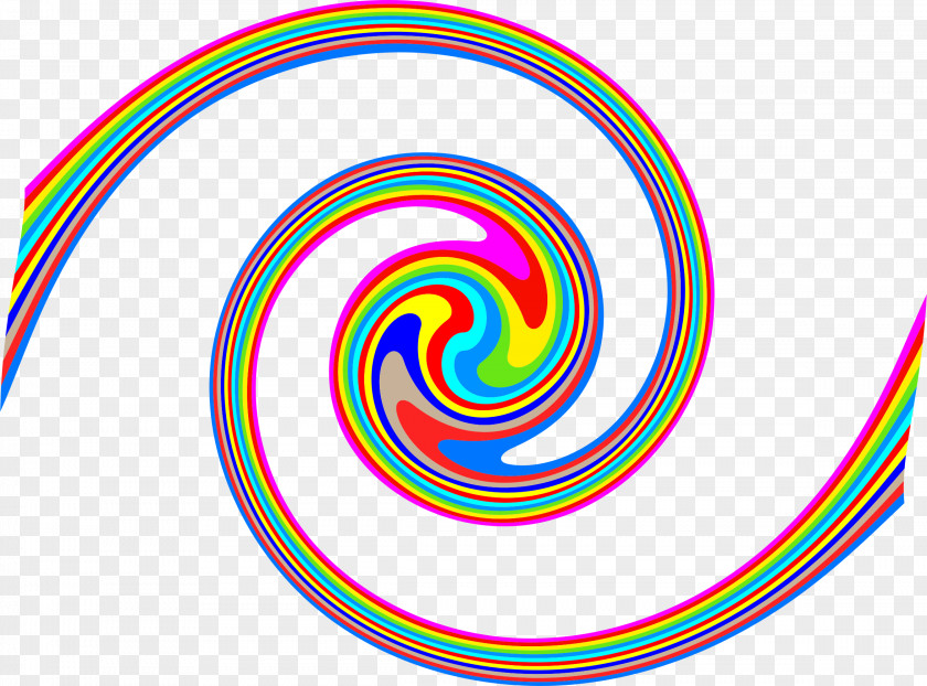 Spiral Rainbow Clip Art PNG