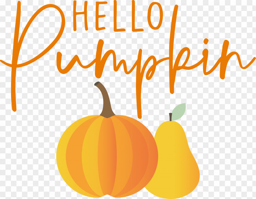 HELLO PUMPKIN Autumn Harvest PNG