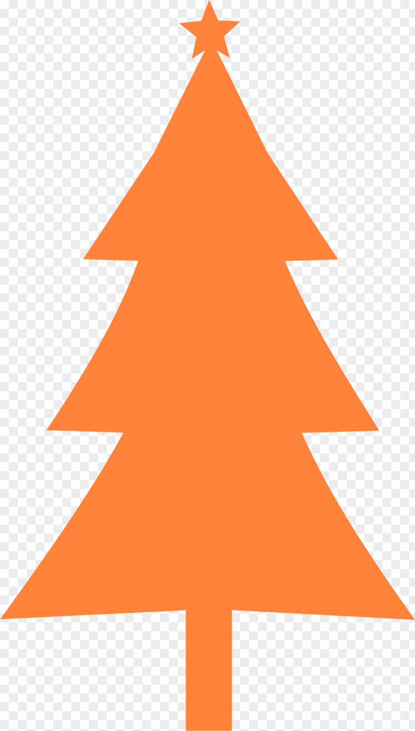 Orange Tree Christmas Silhouette Clip Art PNG