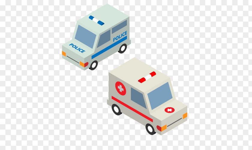 Vector Police Car Ambulance Fire Engine PNG