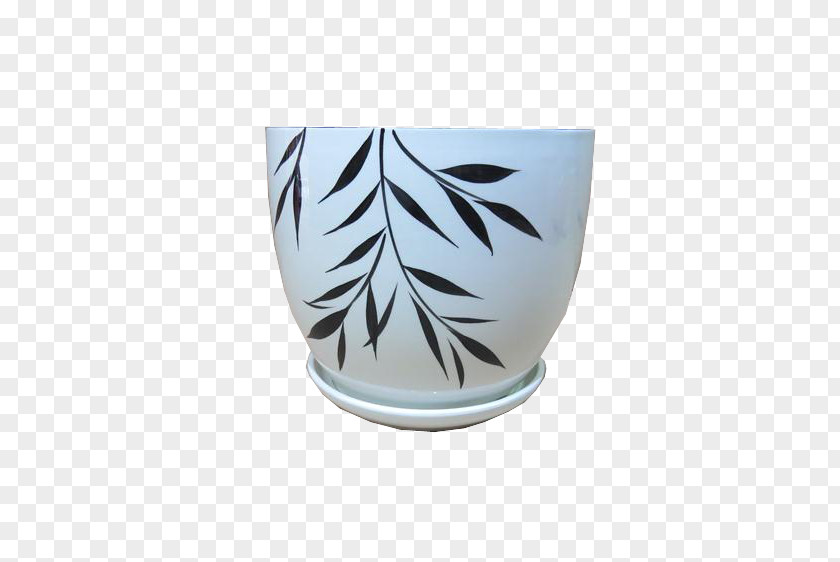 White Bamboo Pattern Pots Flowerpot Ceramic Vase PNG