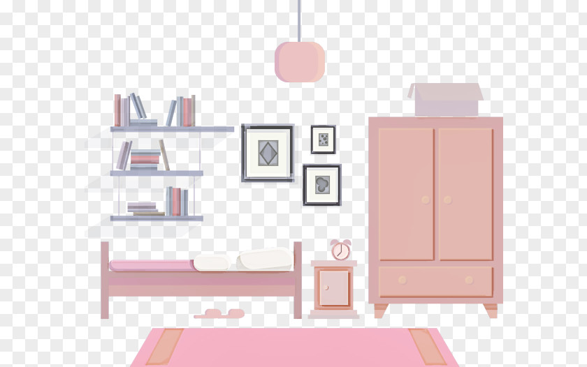 Building Table Pink Furniture Room Interior Design House PNG