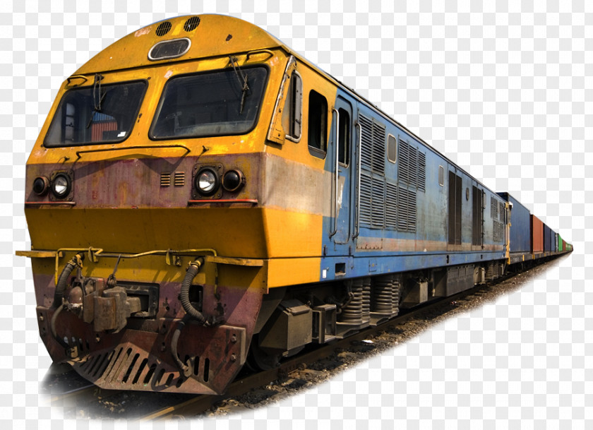 Express Train Railroad Car Rail Transport Track Electric Locomotive PNG