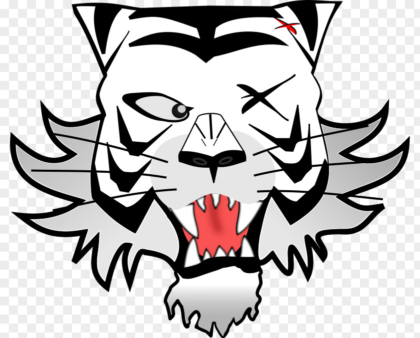 Ferocious Tiger Head Felidae Drawing Clip Art PNG