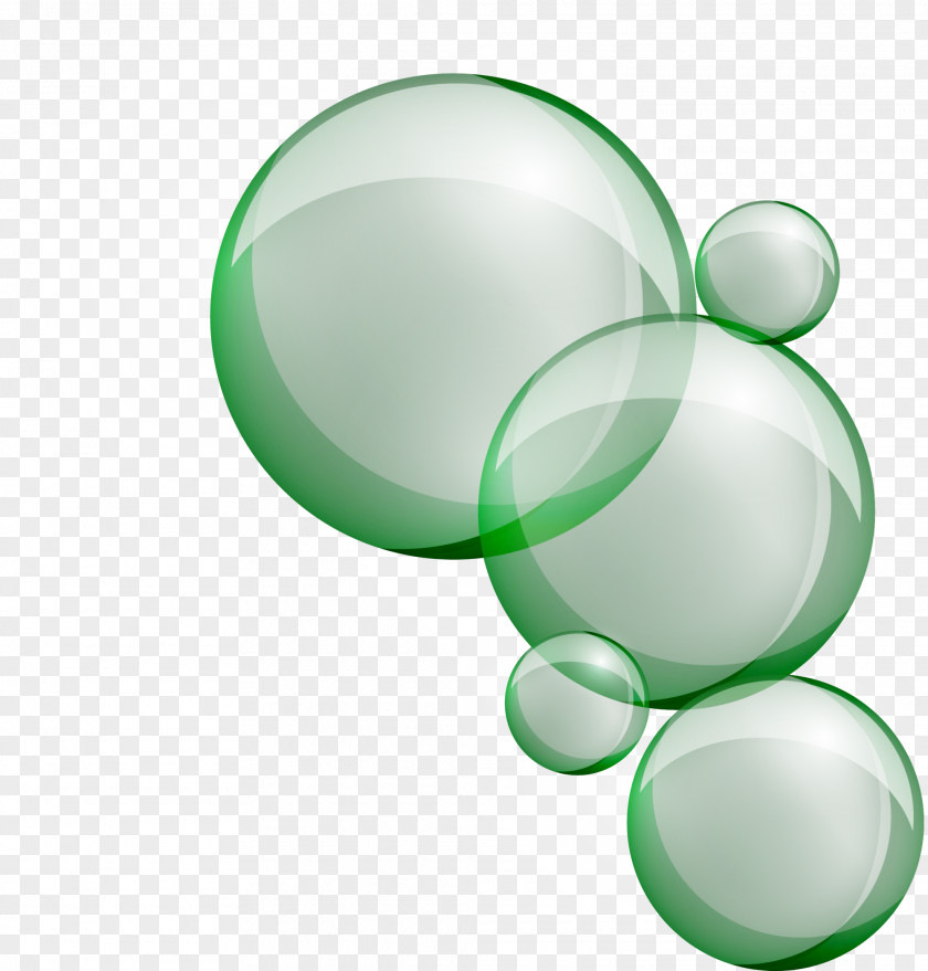 Green Fresh Bubbles PNG