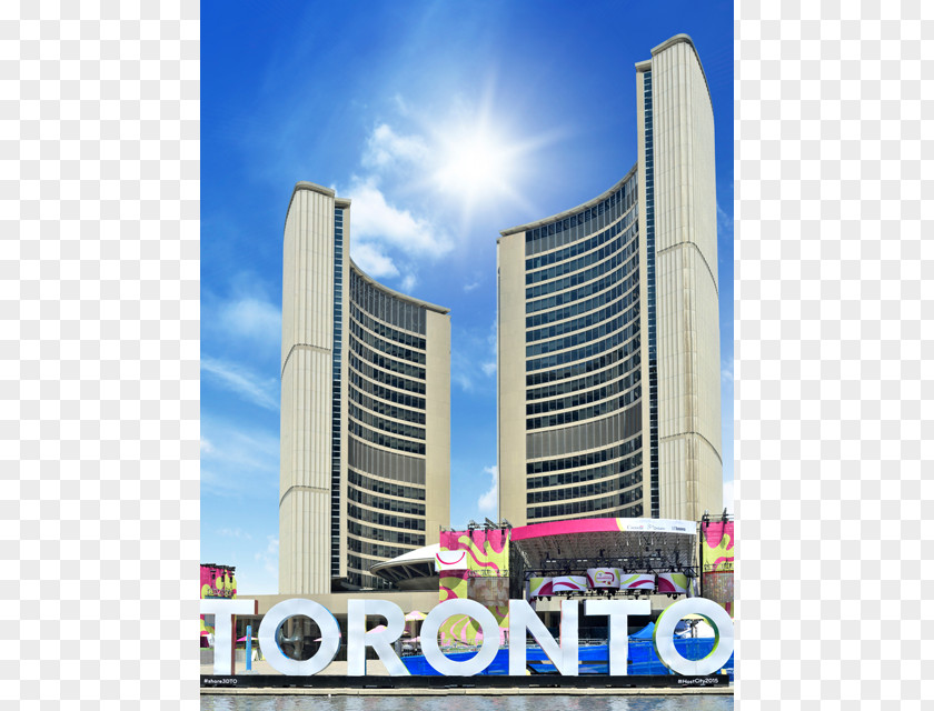 Toronto City Hall 3D Sign Photography Gallery Wrap Building PNG