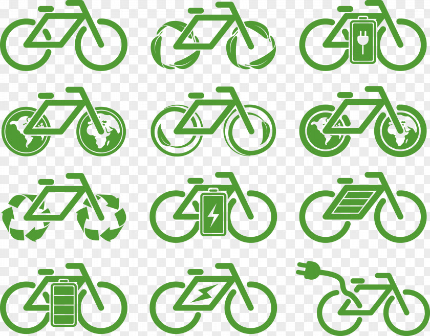 Bicycle Green Logo Environmental Protection PNG