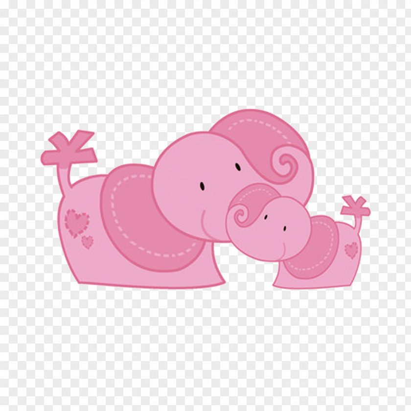 Cartoon Baby Elephant Illustration PNG