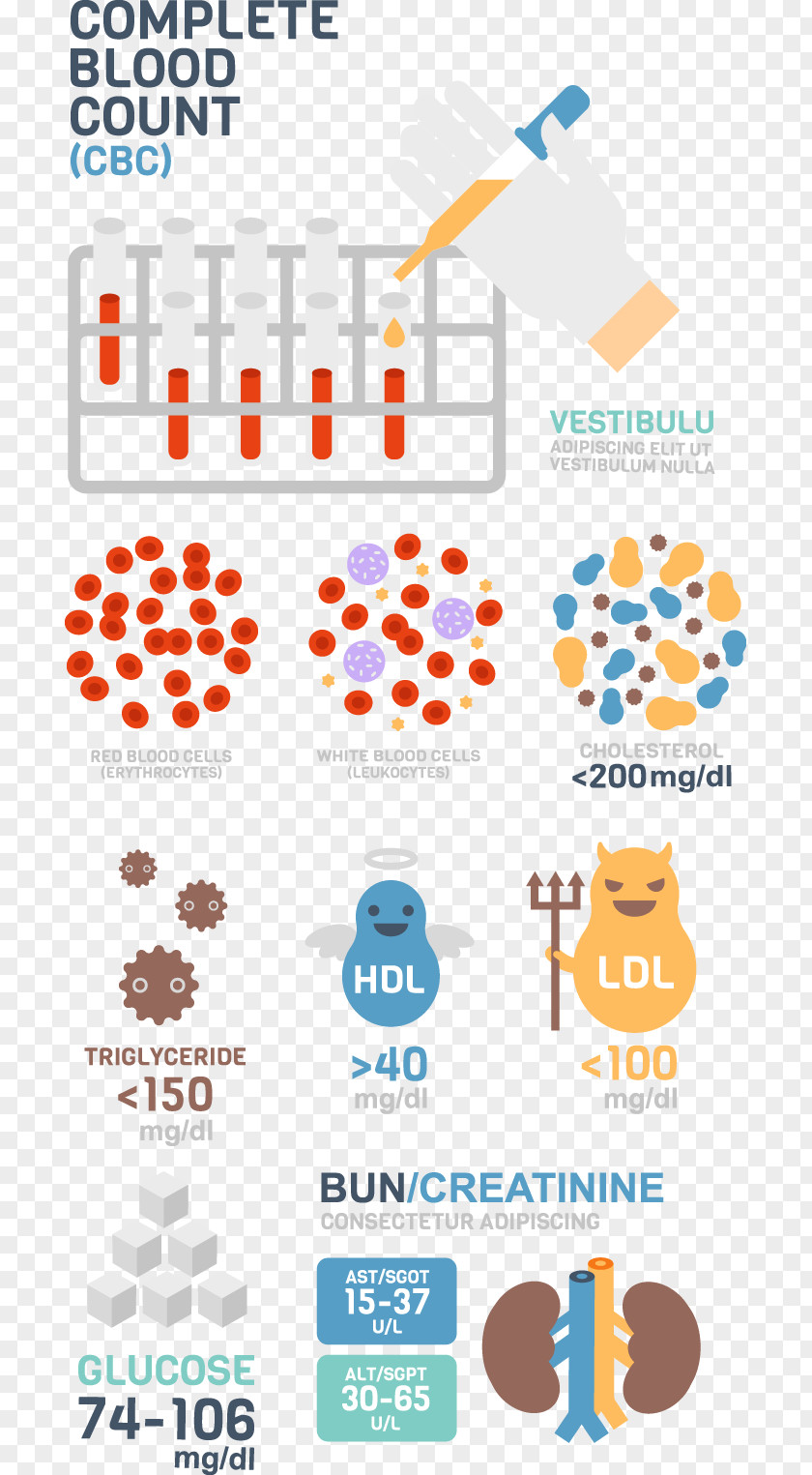 Hospital Blood Testing Material Medicine Infographic Test Illustration PNG