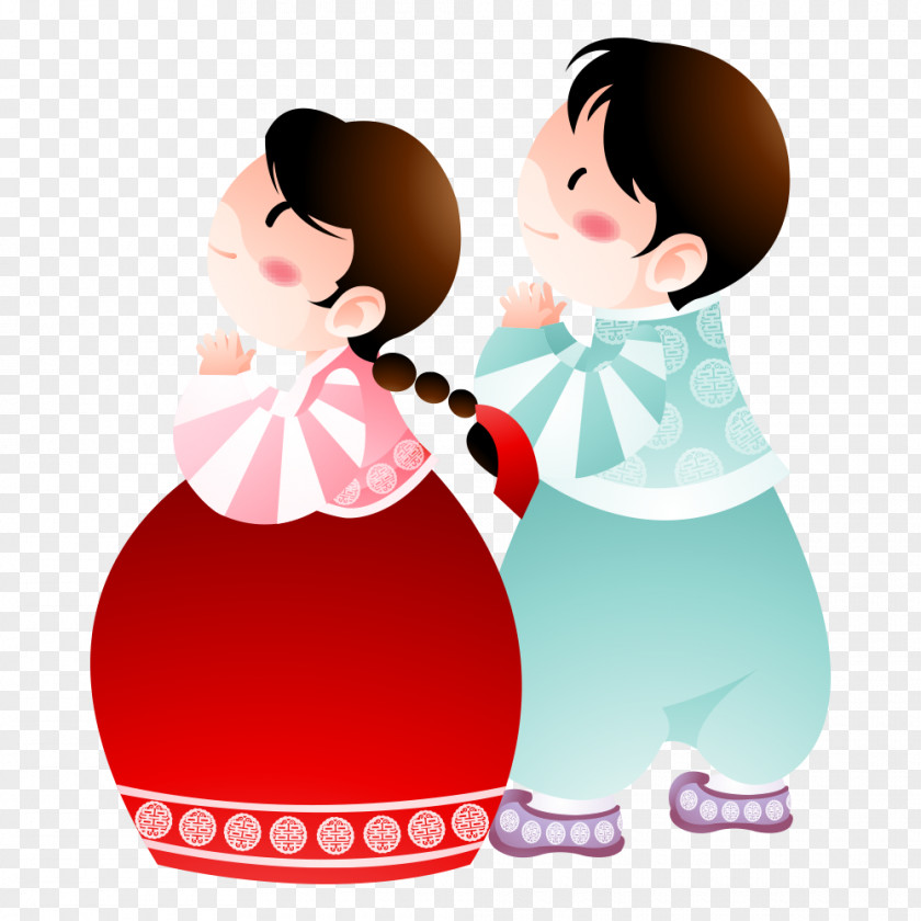 Korean Children Korea Illustration PNG