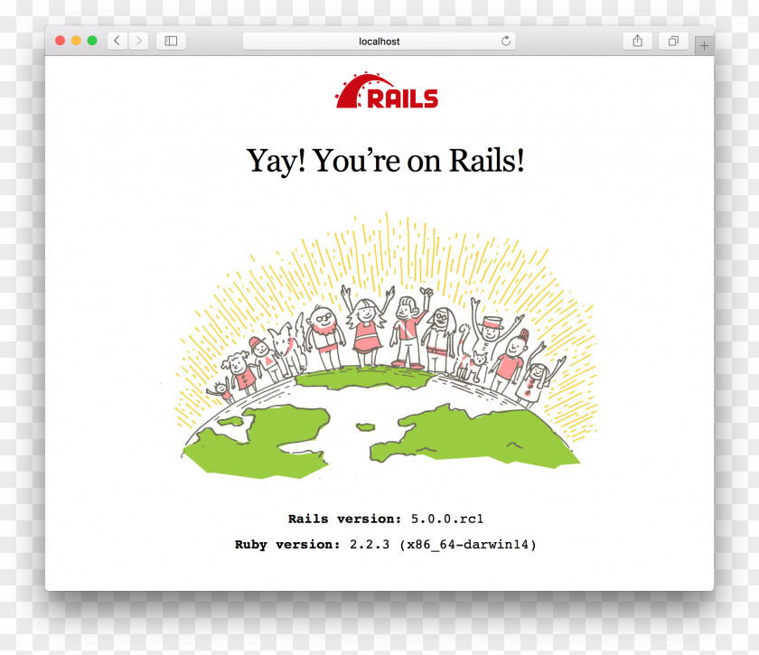 Ruby On Rails Localhost Web Browser Installation Docker PNG