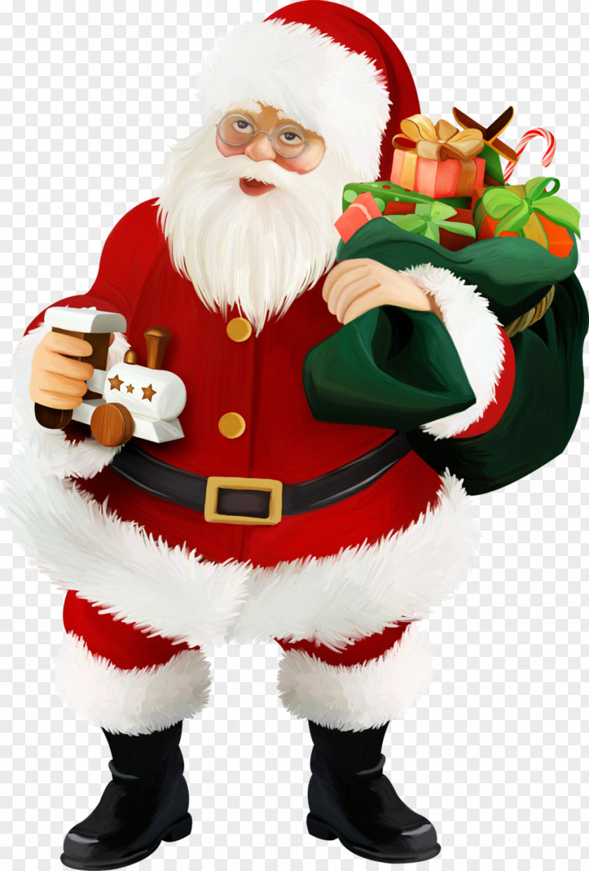 Santa Claus Christmas Ornament Decorative Nutcracker Figurine PNG