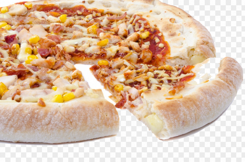 Sliced ​​pizza Pizza Italian Cuisine Ham Pepperoni Cheese PNG