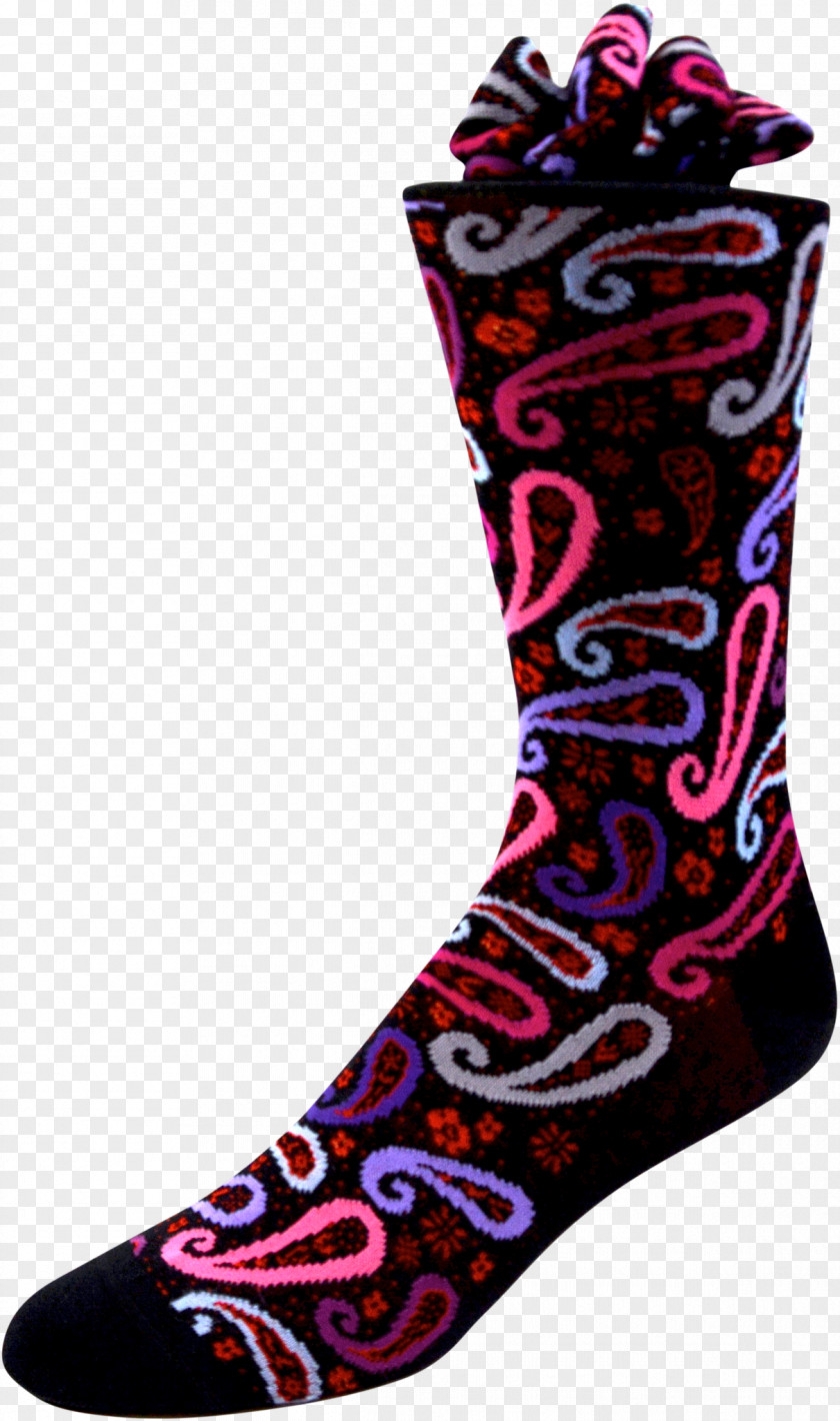 Boot Sock Paisley Necktie Pattern PNG