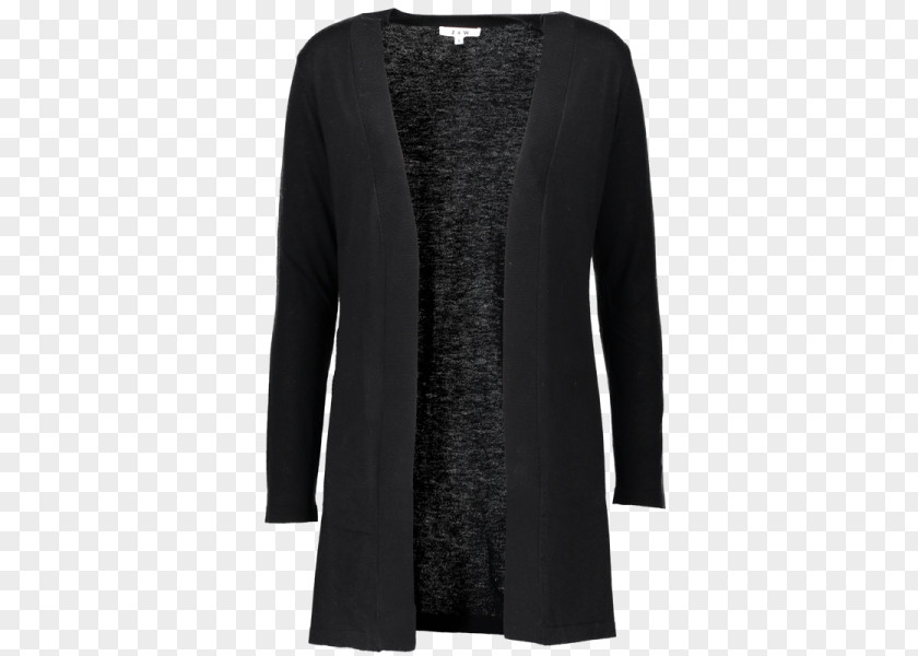T-shirt Cardigan Cashmere Wool Black Sleeve PNG