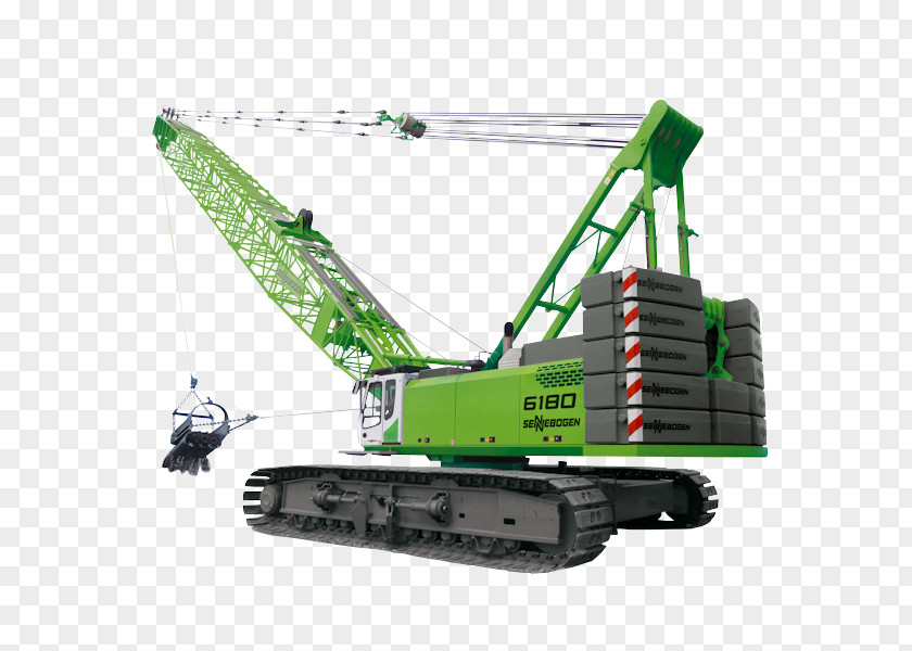 Crane Machine Dragline Excavator Sennebogen Hoist PNG