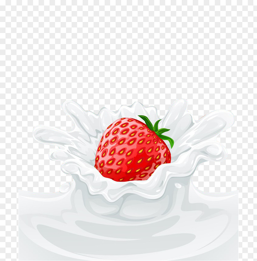Exquisite Fashion Trend Color Colorful Creative Red Strawberry Fruit Juice Drinks Milk Flavored PNG