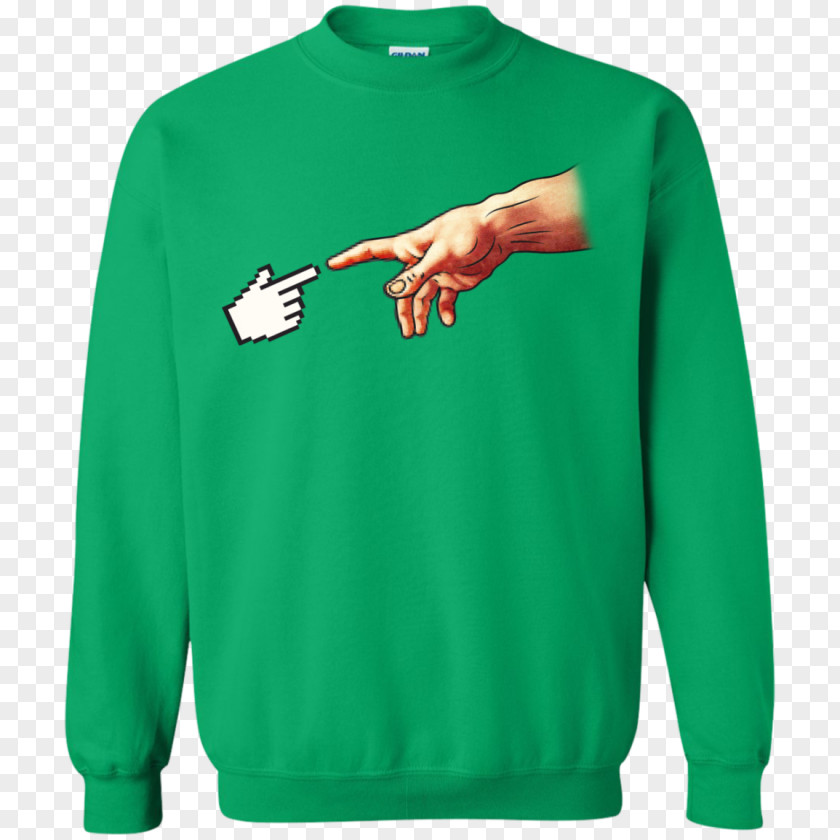 The Creation Of Adam T-shirt Christmas Jumper Hoodie Sweater PNG