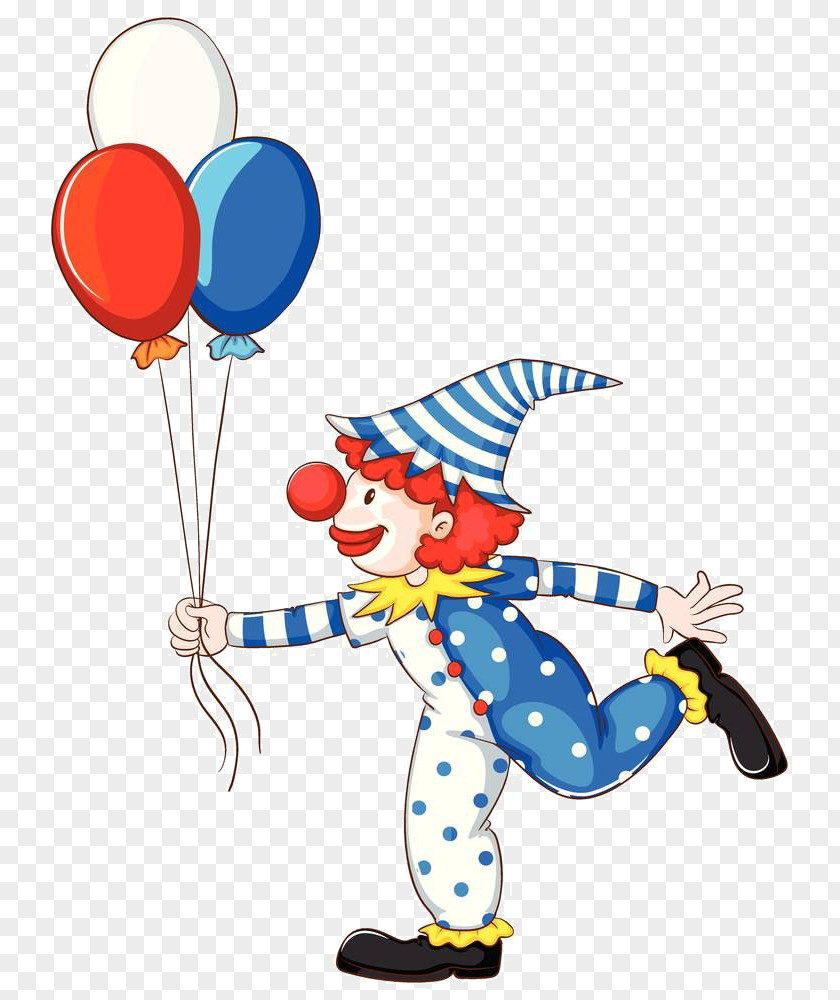 Cartoon Clown Balloon Harlequin Sketch PNG