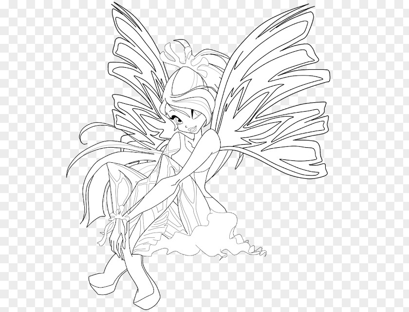 Kitty Cat Coloring Pages Bloom Stella Flora Book Sirenix PNG