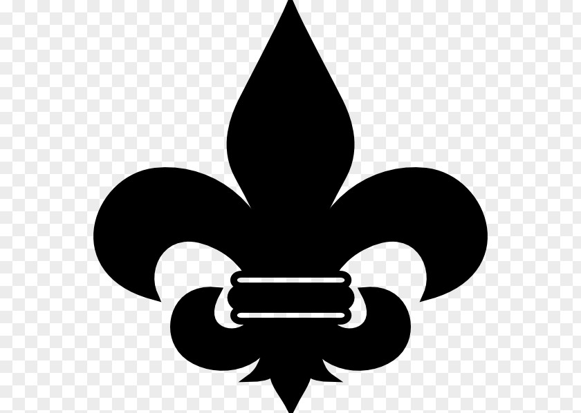 Three-dimensional Black Fleur-de-lis Scouting Cub Scout Clip Art PNG