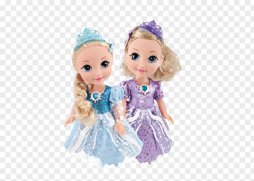 Two Cartoon Doll Elsa Anna Frozen Play-Doh PNG