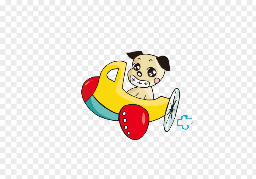 Fly Puppy Airplane Cartoon Dog PNG