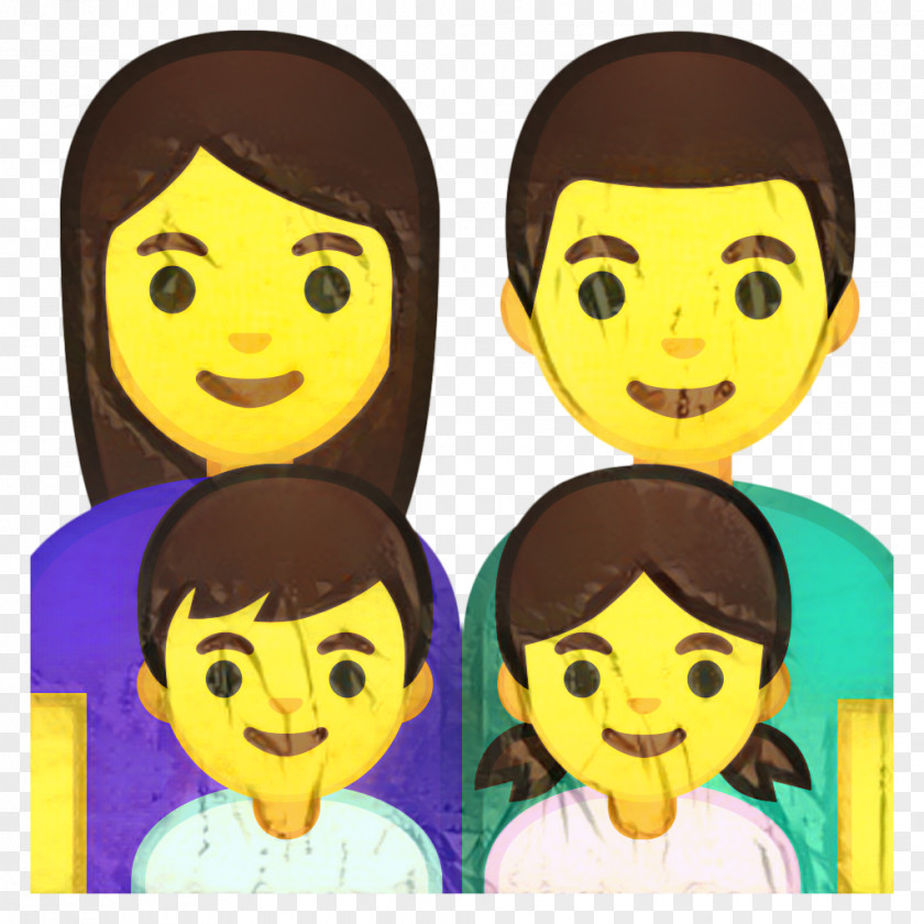 Style Child Happy Family Cartoon PNG