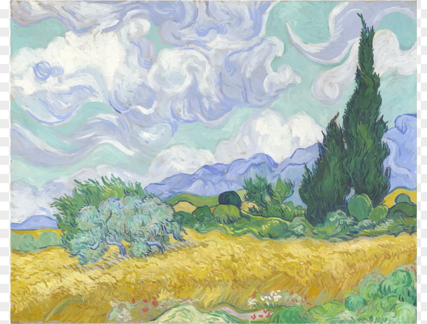 Wheatfield Cliparts Metropolitan Museum Of Art National Gallery Van Gogh Arles The Wheat Field PNG