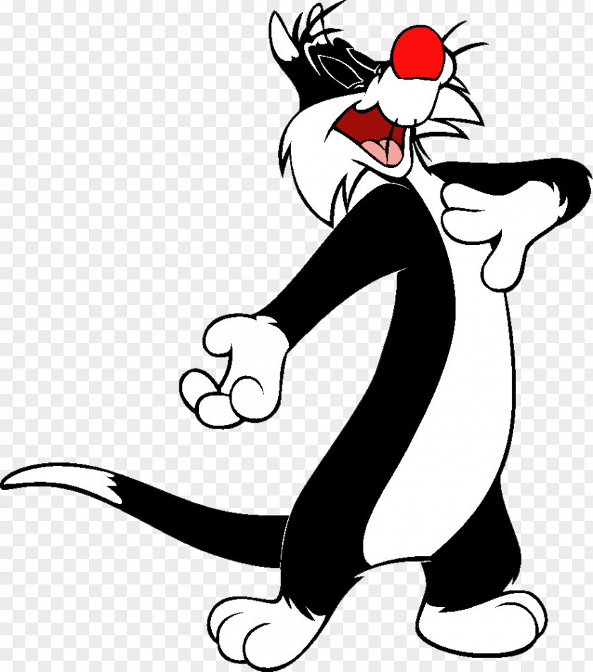 Black Cat's Red Nose Sylvester Tweety Pepxc3xa9 Le Pew Penelope Pussycat PNG