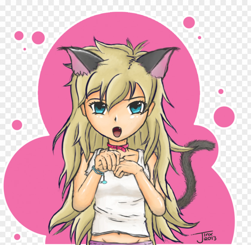 Cat Catgirl Minecraft Drawing PNG