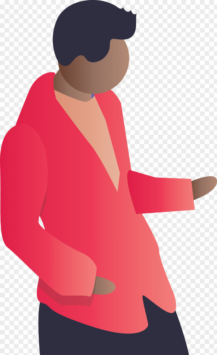Pink Standing Sleeve Arm Outerwear PNG