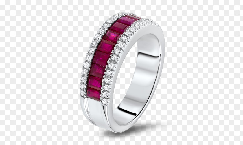 Ruby Princess Crown Rings Wedding Ring Silver Product Design PNG