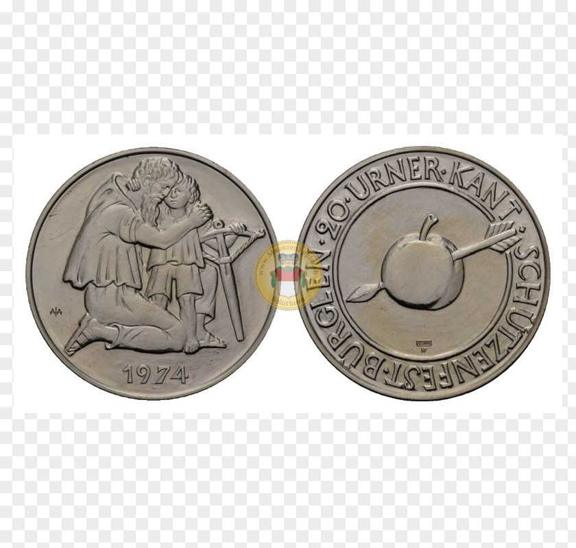 Coin Portuguese Escudo Silver Medal PNG