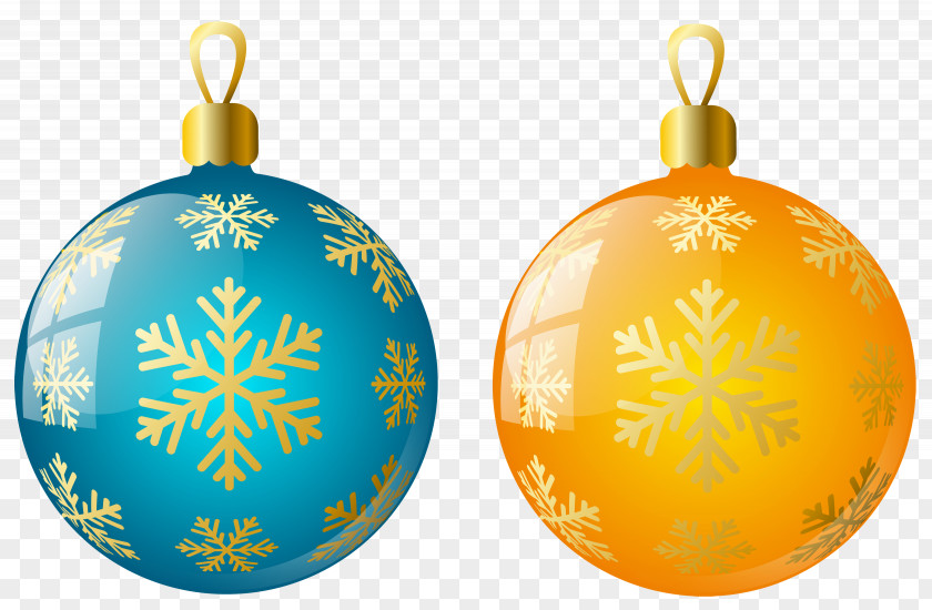 Large Size Transparent Yellow And Blue Christmas Ball Ornaments Ornament Decoration Clip Art PNG