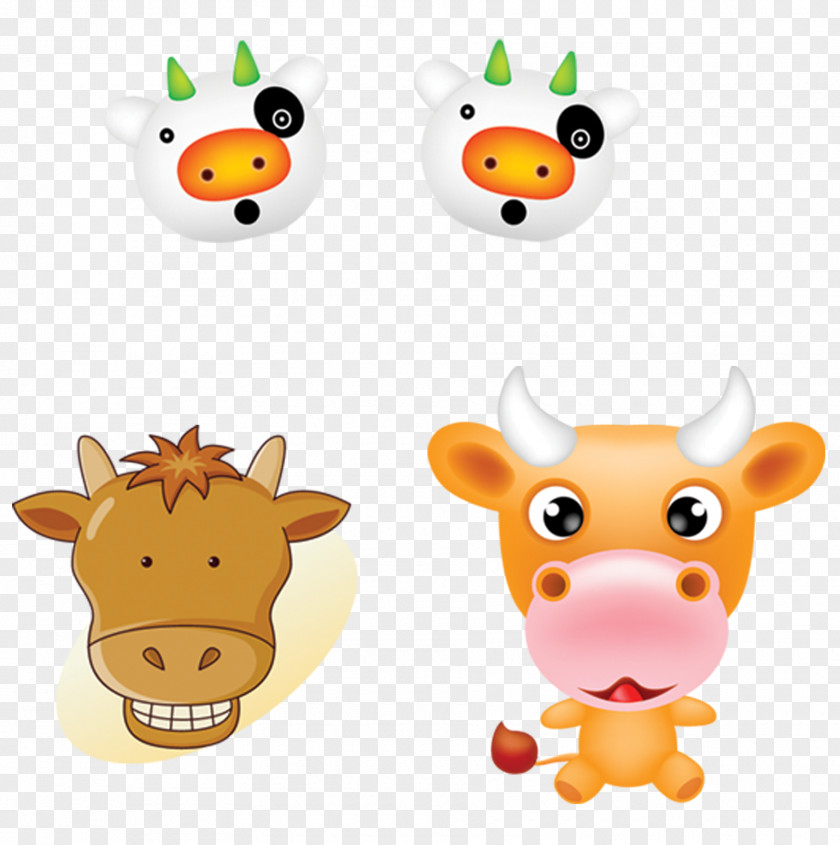 Cartoon Cow Cattle Illustration PNG