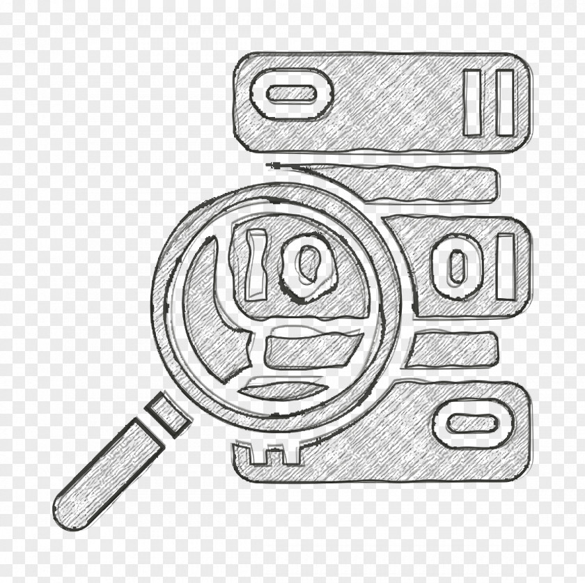 Data Management Icon Code Loupe PNG