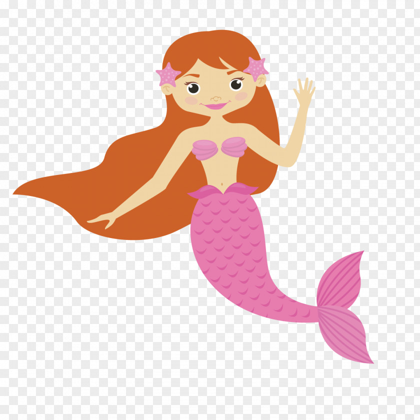Pink Mermaid Valentines Day Paper Etsy Child PNG