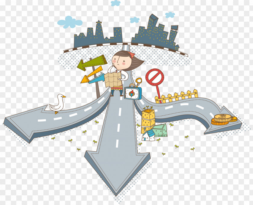 Cartoon Flat Road Download Illustration PNG