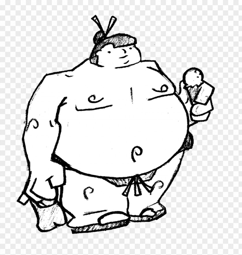 Sumo Drawing Line Art PNG