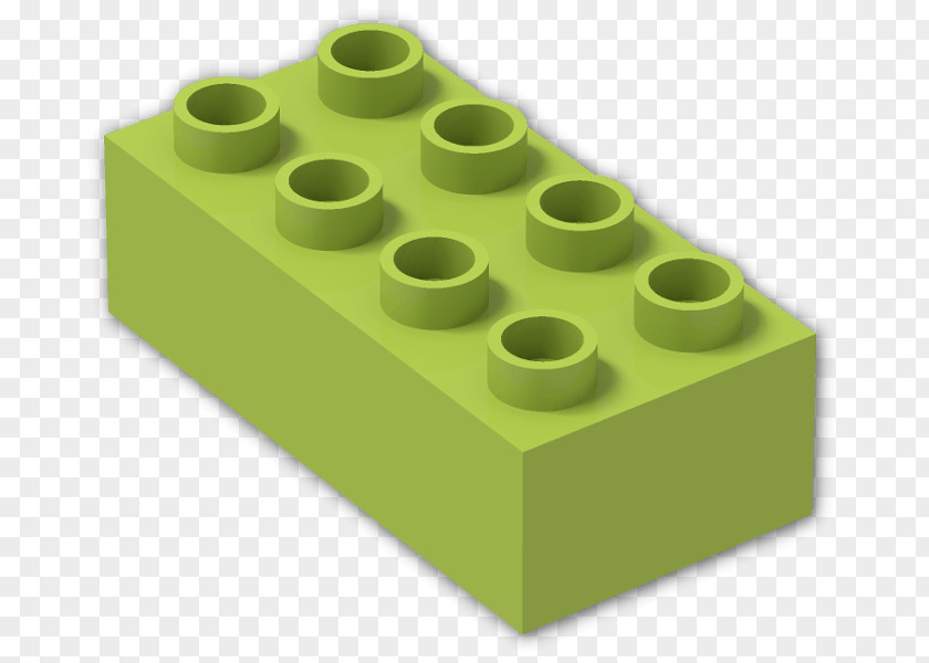 Toy Lego Duplo Green Block PNG