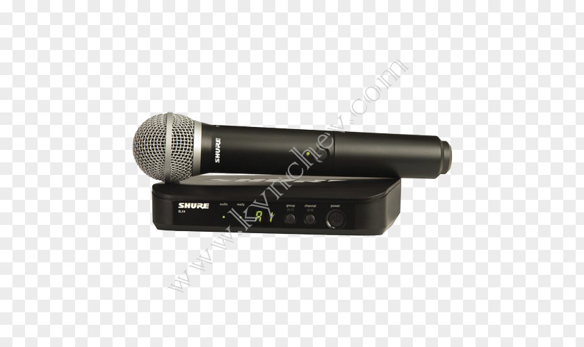 Microphone Shure BLX24/PG58 Handheld Wireless System PNG