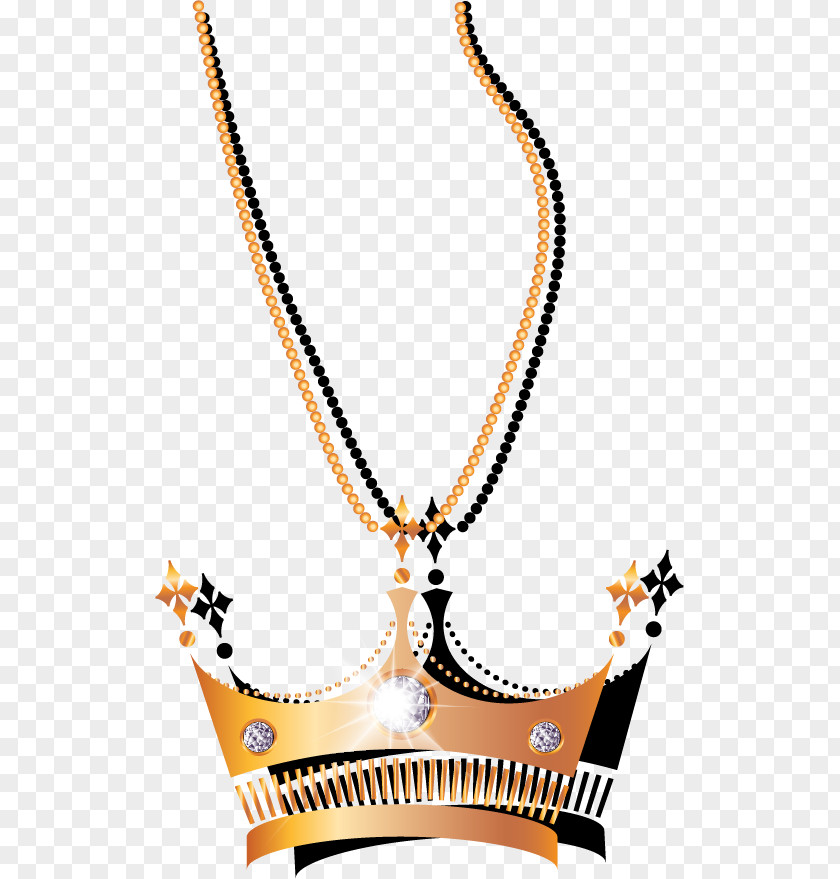 Vector Hand-painted Necklace Crown PNG